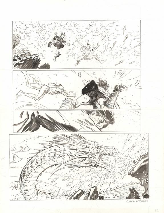 Corentin Rouge - Thorgal Saga, Wendigo, Planche originale n&deg;