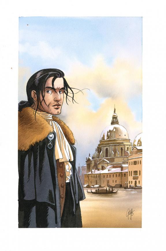 Griffo - Giacomo C., Illustration  r&eacute;alis&eacute;e pour un ex-libri