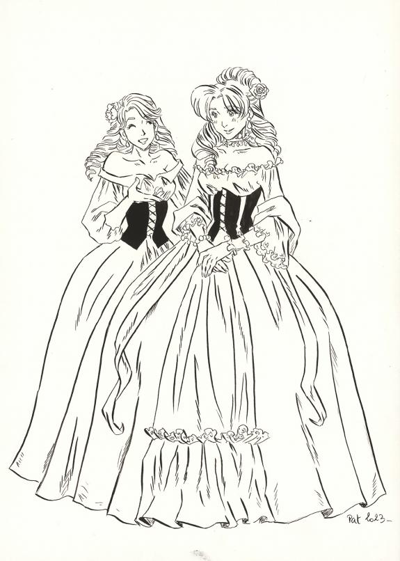 Patricia  Lyfoung  - La Rose &eacute;carlate , Illustration origina