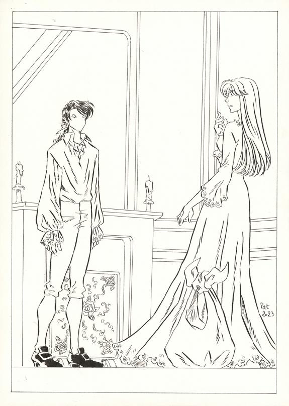 Patricia  Lyfoung  - La Rose &eacute;carlate , Illustration origina