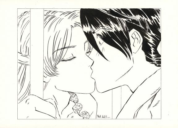 Patricia  Lyfoung  - La Rose &eacute;carlate , Illustration origina