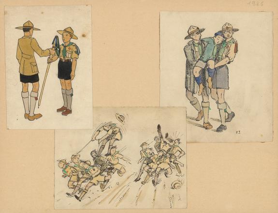 Pierre Joubert - Du temps que j'&eacute;tais "Boiscout", Illustrati