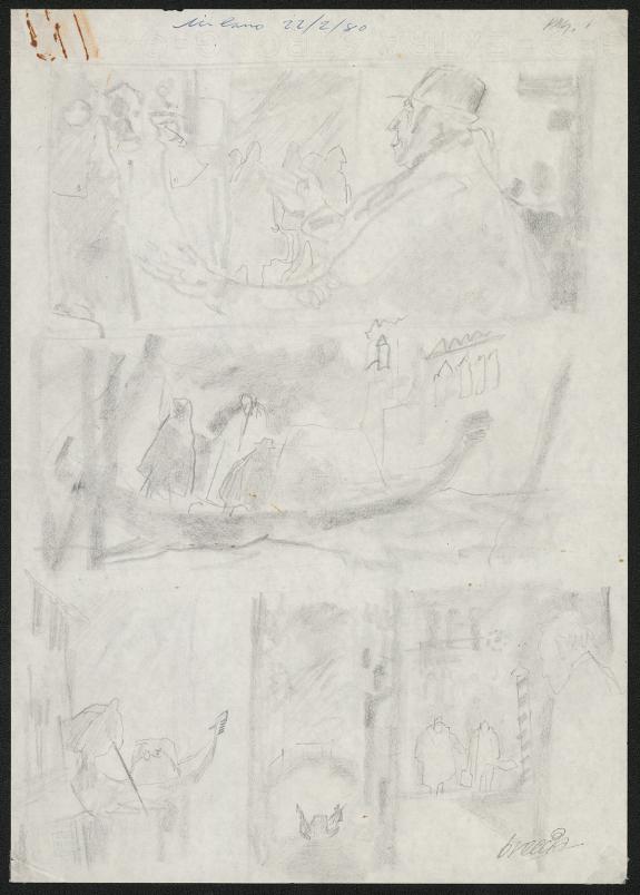 Alberto Breccia - Crayonn&eacute; original pour une planche r&eacute;alis&eacute;