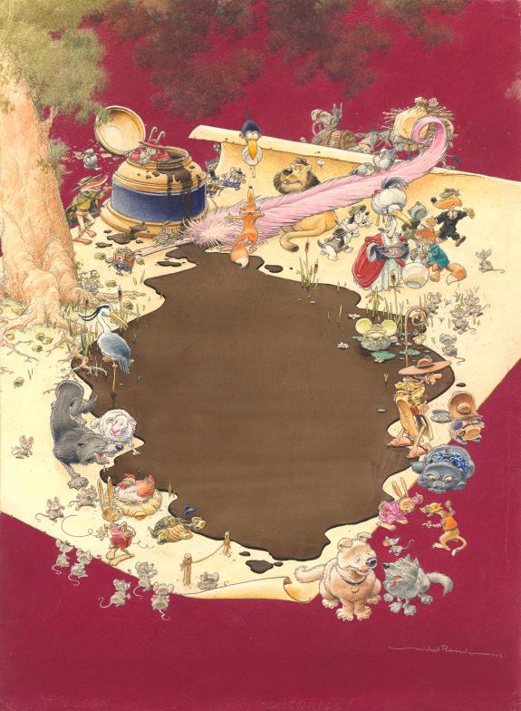 Michel Plessix - La Fontaine aux fables, Couverture original