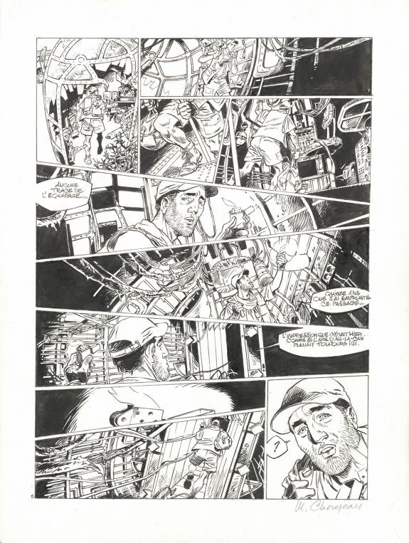 Michel CHEVEREAU - La Pin-Up du B24, Nose art, Planche origi