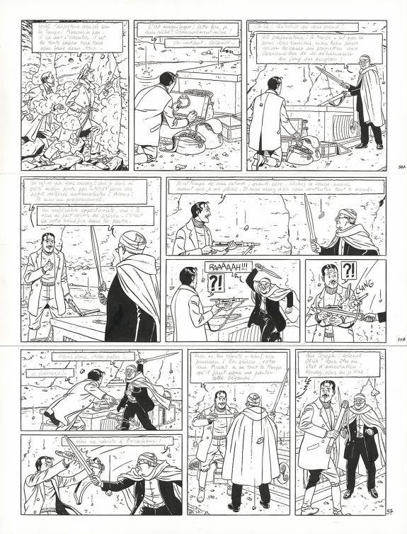 Andr&eacute; Juillard - Blake et Mortimer, Sign&eacute; Olrik, Planche ori