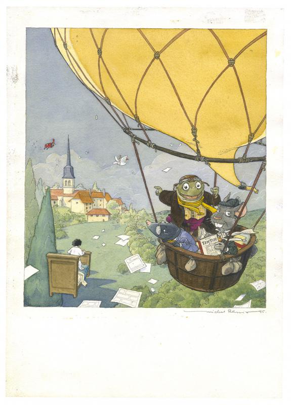 Michel Plessix - Le Vent dans les Saules , Illustration orig