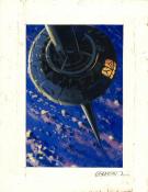 Manchu - Pochade de la couverture originale du roman "La Tro