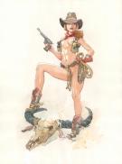 Jack Manini - Cow Girl, illustration original
