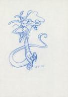 Tom Bancroft  - Crayonn&eacute; original de design de Mushu pour le