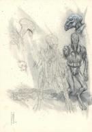 Paul Jeacock - Etudes monstres, illustration originale. Une 