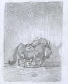 Fr&eacute;d&eacute;ric Pillot - crayonn&eacute; original pour l'affiche de festiv