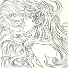 Patricia  Lyfoung  - La Rose &eacute;carlate , Illustration origina