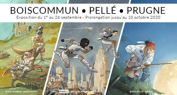 Exposition Olivier Boiscommun, Serge Pell� et Patrick Prugne, du 1er au 26 septembre 2020, � la galerie Daniel Maghen