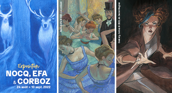 Exposition Gaetan Nocq, Efa et Yannick Corboz, du 24 ao�t au 10 septembre 2022 � la galerie Daniel Maghen